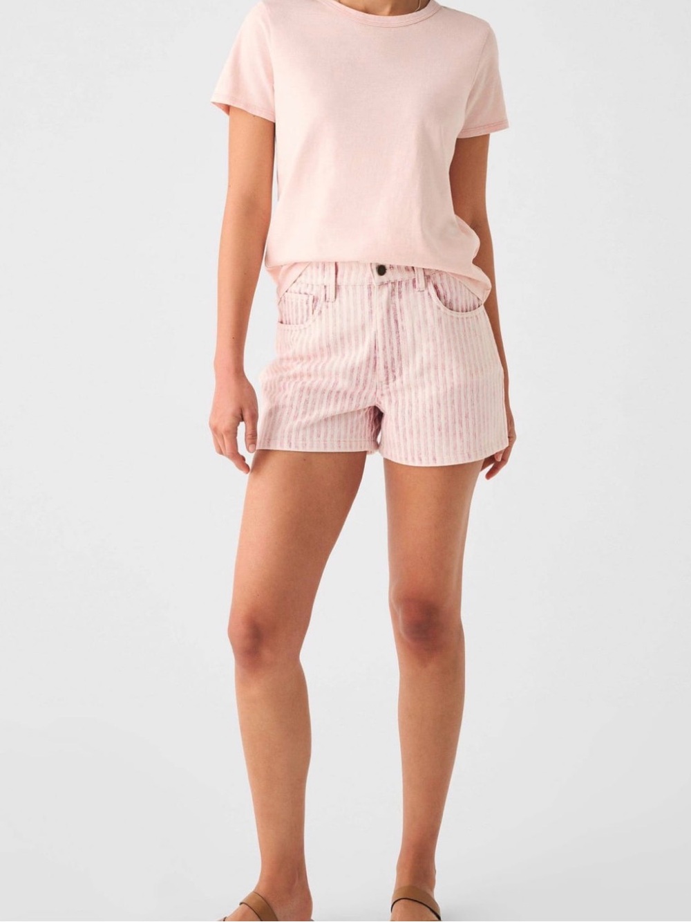 Faherty Topsail Pink Striped Women’s Jean Shorts